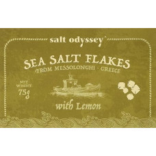 Druska Odisėja Jūros druskos dribsniai su citrina 75 g, 2 pakuotės