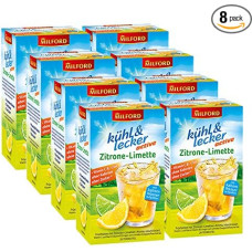 Milford kühl & lecker active lemon-lime, 20 tea bags, pack of 8
