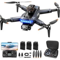 P17 GPS dronas su kamera 4K suaugusiems, dronas 4K GPS su bešepetėliniu varikliu, 3 baterijos, 5G WiFi perdavimas, FPV RC dronai su 3 kameromis, sek mane, automatinis grįžimas, iki 249 g