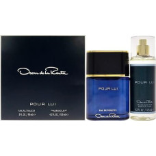 Oscar Pour Lui by Oscar De La Renta for Men - 2 dalių dovanų rinkinys 3 oz EDT purškalas, 4,2 oz kvepalų dulksna