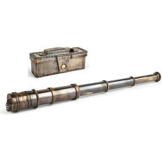 Dollond London 1920 Handmade Telescope | Antique Nautical Telescope, Functional Vintage Reproduction, Brass Telescope, 15 Inch Long, Collectable Decor, For Kids
