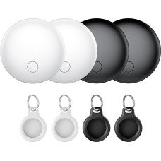 Air Tag Key Finder Pack of 2, Smart Tag Compatible with Apple Where is App (iOS Only), Air Tracker Tag for Keys/Luggage/Suitcase/Wallet, IP67 Waterproof, Replaceable Battery