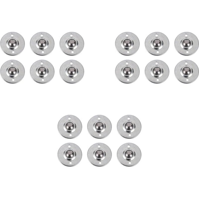 Kufughty 18pcs -16B 5/8 Foot Bearing Steel Roller Ball Flange Conveyor Transfer Unit