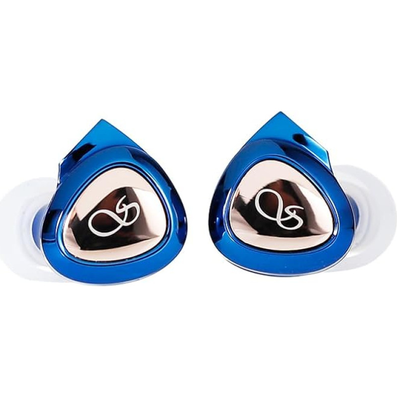 Shanling SONO HiFi Headphones, High Resolution 2DD+1BA IEMs, Triple Dynamic Hybrid Earphones Lossless, 2-Pin Removable Plug, 3.5 mm Plug, Two Pairs of Interchangeable Earplugs (Blue)