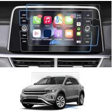 BSTW Suderinama su VW T roc 2018-2024 antirefleksinė navigacijos ekrano apsauga 8 colių Discover Media ekrano apsauga 6H atspari įbrėžimams VW T roc priedai 2024 [2 vnt.]