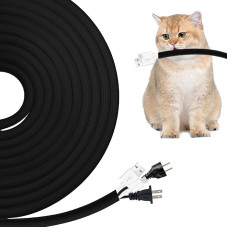 Kabelio apsauga šunims katėms 5M kabelio tvarkymas mažiems augintiniams 10mm USB kabelio valdymas Pet Chew išplečiamas pintas juodas