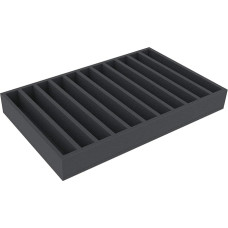 EUMFMM065BO 560 x 360 x 65 mm 560 x 360 x 65 mm putplasčio įdėklas su 11 skyrių, skirtas 