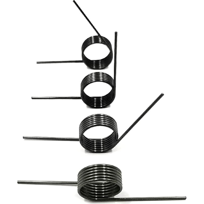Torsionfeder, Torsionsfedern, Torsionsfeder, V-förmige Feder, kleine Torsionsfeder, Drahtdurchmesser 0,5 mm, Außendurchmesser 2,5-6 mm, Winkel 60-180 Grad (Farbe: (0,5 x 3 mm, 3 Runden (90 Grad)): (0,5 x 3 mm, 3 Runden (90 Grad)).