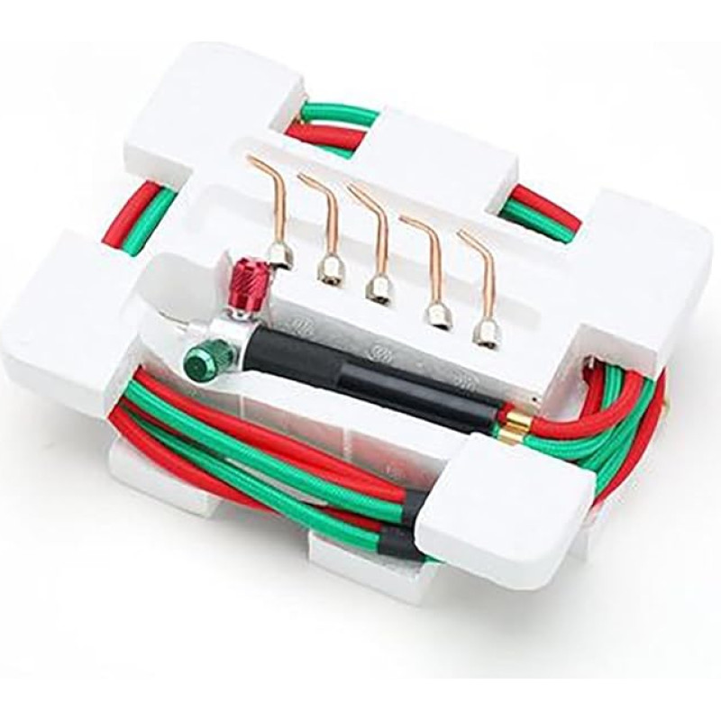 KONGMM Kleines Taschenlampen-Set, Schmuckwerkzeuge, Ausrüstung, Schmuck, Schweißmaschine, Propan-Taschenlampe, Schmuckherstellungswerkzeug, 1 Set mit 5 Spitzen für Profis und Heimwerker