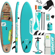 AKSPORT Inflatable Stand Up Paddle Board, Inflatable SUP Board with All Accessories, Wide Stable Design, Non-Slip Deck, Paddling Board for Teenagers and Adults