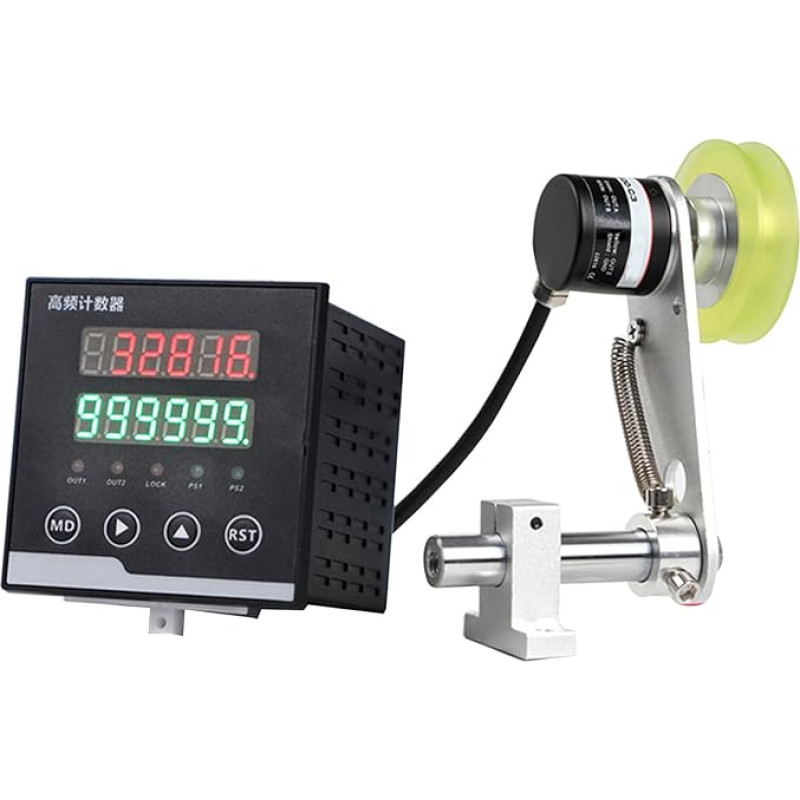 XCSCUK Mechanischer digitaler Längenmesserzähler, mit U-förmigem Rad, Längenmesserzähler, für genaues Textil, Stoff, Drucken