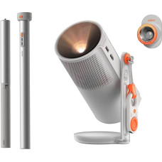 XGIMI MoGo 4 Mini Projector Set with Battery - Smart Outdoor Home Cinema with PowerBase Stand, 5h Runtime, Google TV & Netflix, 360° Stand, 450 ISO Lumens, 2 x 6W Harman Kardon