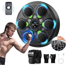 Music Boxing Machine - Upgraded Smart Bluetooth Wall-Mounted Music Punch Boxing Set mit Boxhandschuhen, 15 Geschwindigkeitsmodi und Zählmodus für Erwachsene und Kinder Reaktionstraining