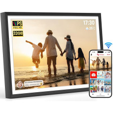 10.1 Inch Digital Photo Frame WLAN with 32 GB Memory, HD 1280 x 800 IPS Touchscreen Digital Photo Frame with Auto Rotate, Electronic Picture Frame for Easy Sharing of Photos Videos via Frame