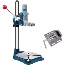 Stulpelinis gręžtuvas su pavadėliu / spaudimo plokštele, grąžtas, gręžimo stovas, daugiafunkcinė 90° sukamoji galvutė gręžimui, pjovimui, gręžimo stalas, reguliuojamas stulpelinis gręžtuvas