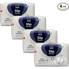 ABENA Slip Premium All-in-One Incontinence Pads for Men and Women Eco-Labeled Ladies Medium 4 Waist 70-110cm Absorbency 3600ml (Pack of 4)