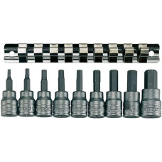 Teng M3812 10 Piece Clip Rail Hex Key Socket Set Metric- 3/8in Square Drive