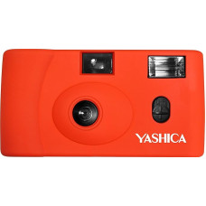 Yashica MF-1 Orange Snapshot 35 mm 35 mm Camera Set (with Film Inserted + Battery)