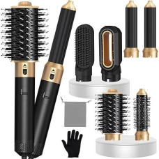 Hair Styler Hair Styler Set Airstyler 6 in 1 with Warm Air Brush Hair Dryer Diffuser Airflow Curling Iron Automatic for Straightening, Drying, Volume, Curls
