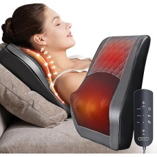 OMASSA masažuoklis, kaklo masažuoklis su šiluma, Shiatsu masažuoklis, 3D minkymo nugaros masažuoklis, raumenų skausmo malšinimas kaklui, nugarai, kojoms, dovanos vyrams, moterims, mamai, tėčiui