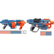 Hasbro E9527F03 Nerf Elite 2 Shockwave RD-15 Blaster & Elite 2 Commander RD-6 Blaster, 12 Nerf Darts, 6-Dart Rotation Drum, Tactical Rail Plug-In Rails, Mounting Points, 6.7 x 36.2 x 24.1 cm