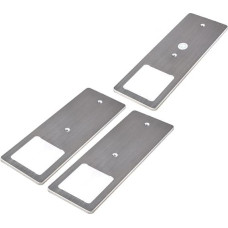 kalb LED Under-Unit Lights, Brushed Stainless Steel, 5 W, Very Flat Kitchen Light with Touch Dimming Function, Recessed Spotlight, Selection: Set of 3, Warm White