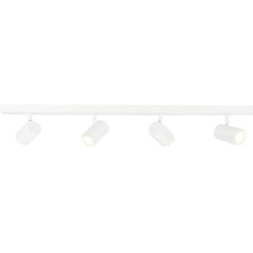 Ledvion LED Ceiling Spotlight, White, 4 Lights, Dimmable, Tiltable, GU10 Socket, Surface-Mounted, White Lamp, Rectangle Lamp, Lighting, IP20, GU10 Bulb Not Included