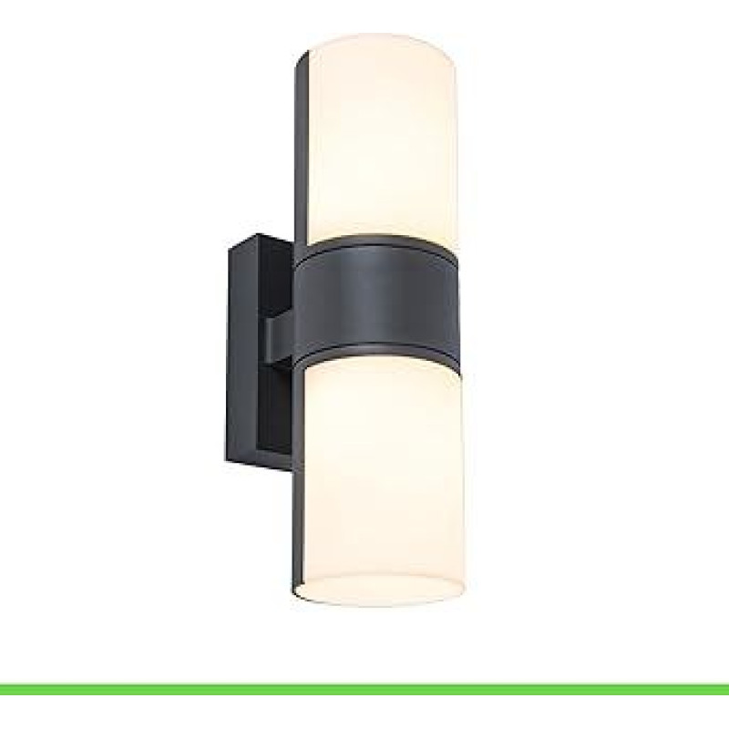 LUTEC CYRA LED Outdoor Wall Light, Modern Outdoor Light, Aluminium Wall Light in Anthracite, 350° Rotatable Light Heads, Versatile Wall Light, 1000 lm, 3000 Kelvin, 16.5 Watt