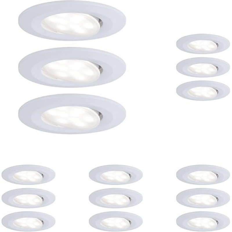 Paulmann 99927 Recessed Light LED Calla Round 3 x 6 W White Matt Swivelling (Pack of 5)