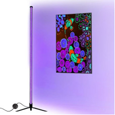 LED Black Light Spotlight, 120 cm Height Standing Black Light Lamp with EU Plug, 50 W, UV Spotlight with Switch, 395-405 nm UV Light for Halloween, Fluorescent Poster, Party