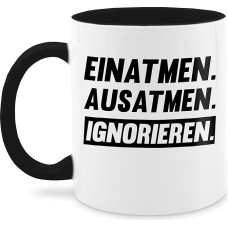 Mug 325 ml - Statement - Inhale Exhale Ignore Black - 325 ml - Black - Coffee Cups Sayings Statements Inhale, Exhale, Coffee Cup Statement Mug Happy New Year