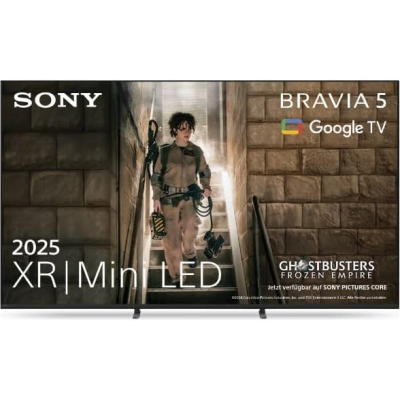 Sony BRAVIA 5 XR Mini LED 98 Inch TV (K98XR55), AI XR Processor, Acoustic Multi-Audio, Dolby Vision/Atmos, IMAX Enhanced, Google TV (2025), Google Cast, Apple AirPlay 2, Game Menu, Smart TV