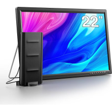 DESOBRY New Upgrades 22 Inch Mini TV 1080P, Small TV with Antenna and DVB-T2 Tuner, Compact 12V TV for Kitchen and Motorhome, Computer/Surveillance Screen