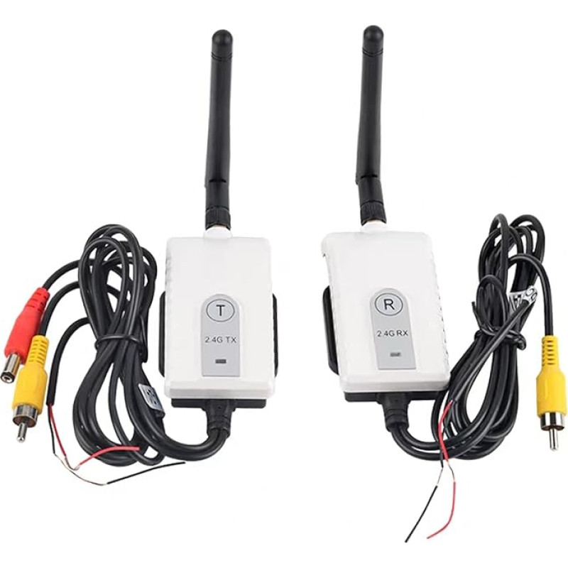 OBEST Automobilinė atbulinės eigos kamera 2,4 GHz RCA vaizdo siųstuvo imtuvas Belaidis rinkinys Belaidis adapteris Parkavimo sistema 12V-36V lengvojo automobilio autobuso sunkvežimio kameros spalvoms Vaizdo siųstuvas
