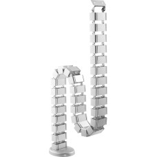 Electraline Lehmann 59234 Kvadratinis 1,2 m ilgio kabelio kreiptuvas Kvadratinė kabelio žarna, balta, skirta reguliuojamo aukščio stalams Kabelių apvalkalas, skirtas kabeliams rūšiuoti ir tvarkyti Pasvertas metalinis pagrindas