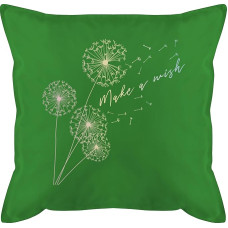 Pagalvėlė 50 x 50 cm - Pareiškimas su užrašais - Kiaulpienės gėlė - 50 x 50 cm - Žalia - Pagalvėlės užvalkalas Užrašai Pageidavimai Sofos pagalvėlė Užrašai Pageidavimai Vyriška pagalvėlė Laimingų Naujųjų Metų Gėlių Gėlė Minkšta pagalvėlė