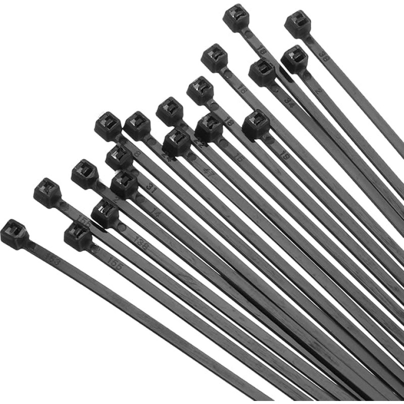 sourcing map 100 Stück Kabelbinder 10,2 cm, selbstsichernde Nylon-Drahtbinder, strapazierfähig mit 8,2 kg Zugfestigkeit für drinnen und draußen, Schwarz