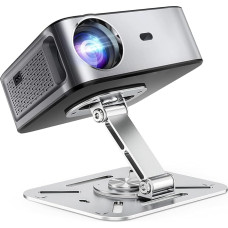 Desktop Projector Mount, 360° Rotating Projector Wall Mount, Projector Ceiling Mount with 1/4 Inch Screw Interface, Multifunctional Projector Stand for Home Cinema, Game Room, Office, Silver