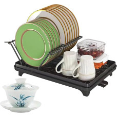 Geschirrtrockner, Geschirrständer für die Küchentheke - Aufbewahrungsregale für Utensilien - Edelstahl-Geschirrtrockner, Küchentheken-Tellerständer, Abtropfgestell für Geschirr, Tassen