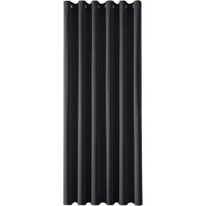 MRTREES Blackout užuolaidos miegamajam, šiluminės durų užuolaidos, kambario pertvara, 52 x 84 colių, juoda