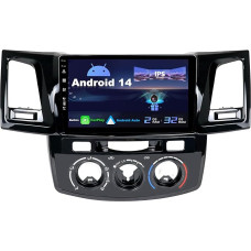 SXAUTO Android 14 IPS 9 colių automobilinis radijas Toyota Fortuner Hilux Revo Vigo (2004-2014) - Integruotas CarPlay/Android Car - Nemokama atbulinės eigos kamera - 2G + 32G - Valdymas vairu DAB Fast-Boot WiFi -2