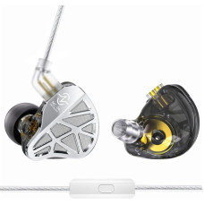 keephifi CCZ MC04 In-Ear Monitors, IEM ausinės su 3,5 mm kištuku Pasidabruota OFC, In-Ear ausinės su 10 mm 1DD+1BA hibridiniu vairuotoju, žaidimų ausinės su mikrofonu ir triukšmo izoliacija, skirtos perjungti