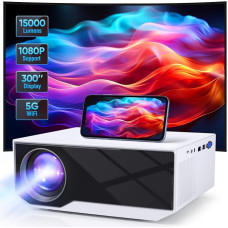 Projektorius 4K palaiko Full HD 1080P, 5G WiFi 