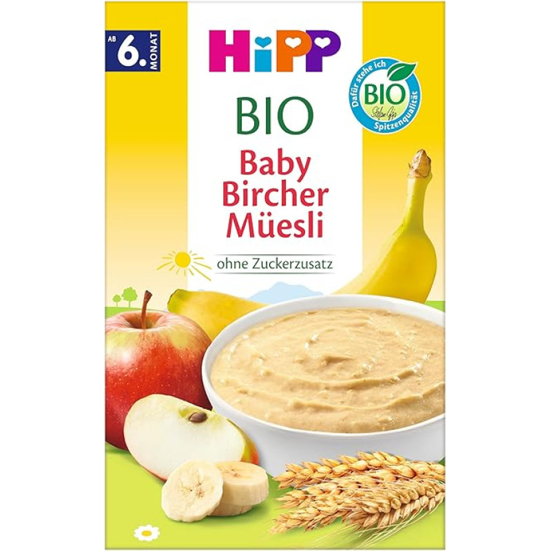 HiPP Bio Müesli Baby Bircher Muesli, 250 g, Pack of 8 (8 x 250 g)