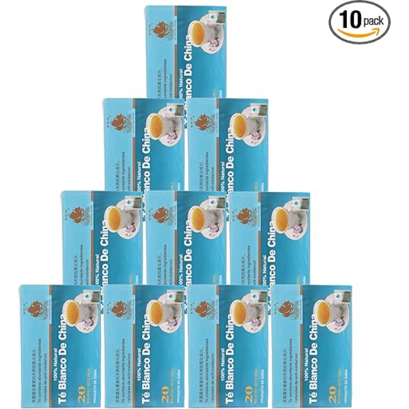Papa Vo® Golden Sail White Tea Pack of 10 (10 x 30 g (20 Tea Bags)