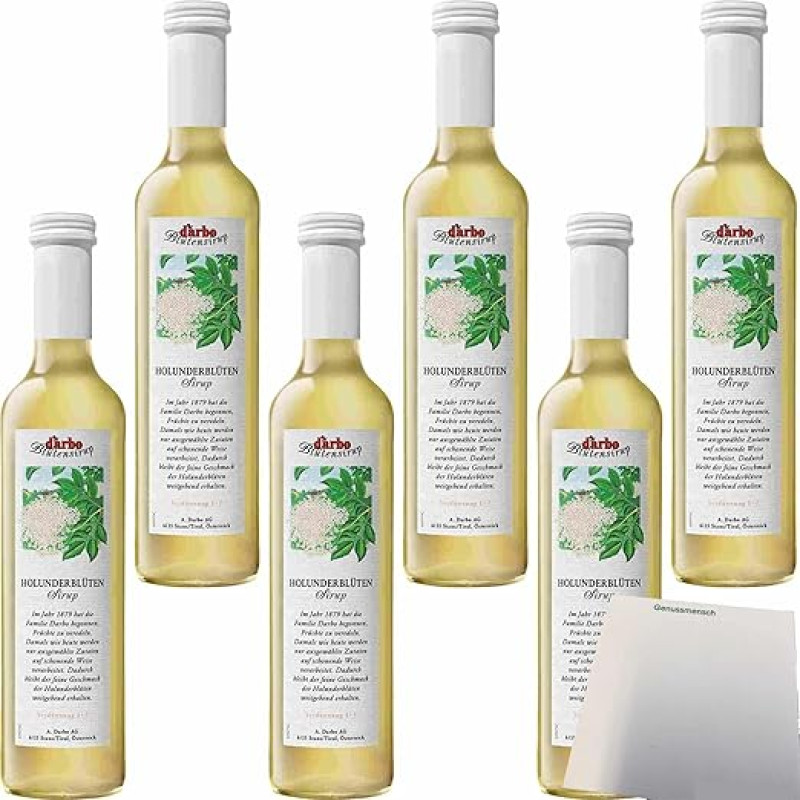 usy Bundle for Darbo Fruit Syrup Elderflower Pack of 6 (6 x 0.5 L Bottle) + usy Block