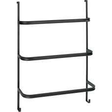 WENKO Irpinia rankšluosčių laikiklis su 3 rankšluosčių laikikliais, kuriuos lengva pakabinti ant dušo ekrano arba durų plieno.