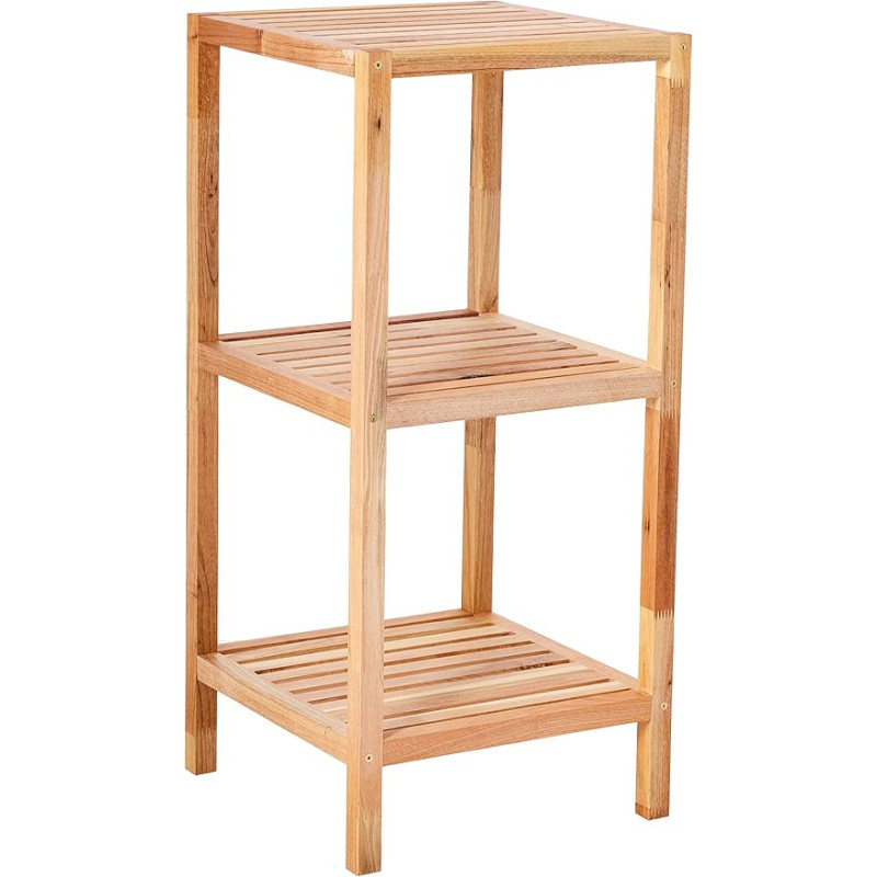 Wenko 18617100 Norway Walnut Wood Household and Bath Shelf, 36 x 79 x 36 cm