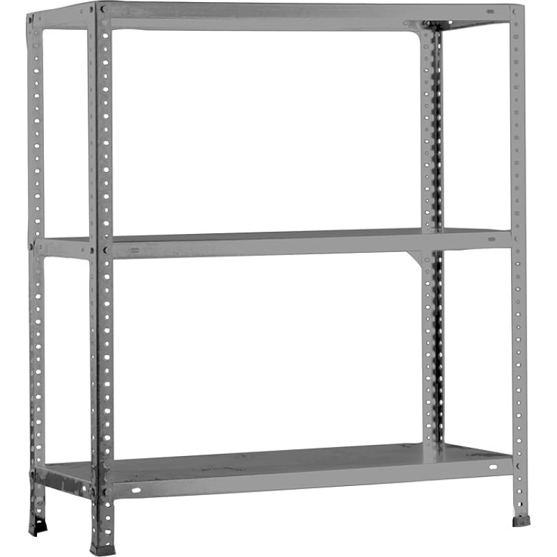 Simon Rack Comfort Heavy-Duty Shelving Unit 1000 x 800 x 300 mm, Maximum Load 100 kg, 3 Adjustable Shelves, Cellar Shelf, Storage Shelf, Grey