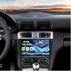 [8 Core 4G + 64G] CAMECHO Android 15 Qualcomm automobilinis radijas Mercedes Benz C klasei W203 W209 C180 C200 su 